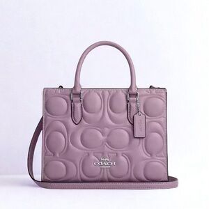 New LIMITED EDITION Coach Maggie Small Tote Bag in Signature Leather Jasmine